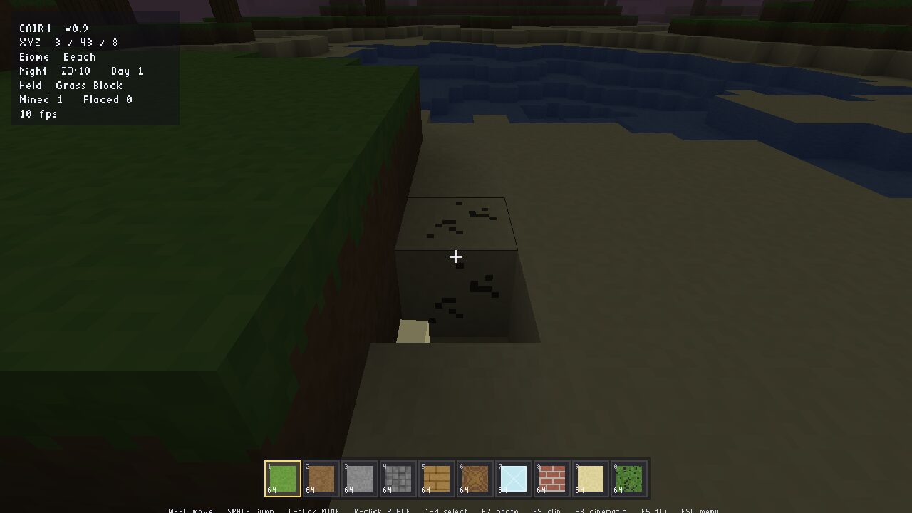 A Cairn world at night with a dark purple sky